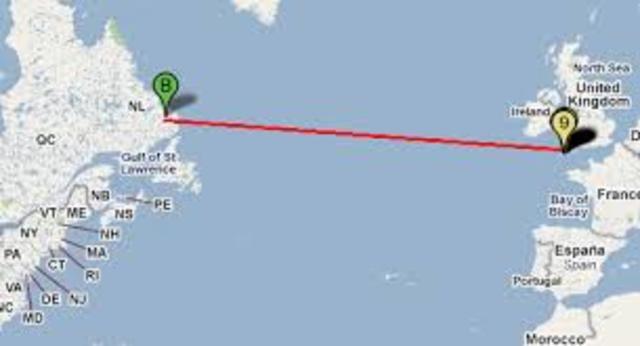 First transatlantic transmission
