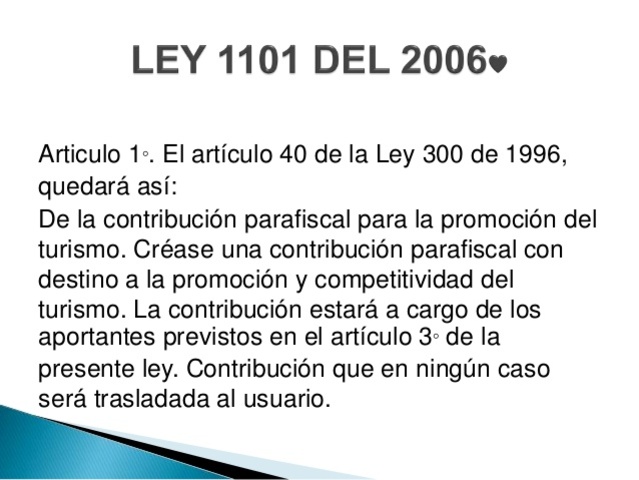Ley 1101 de 2006