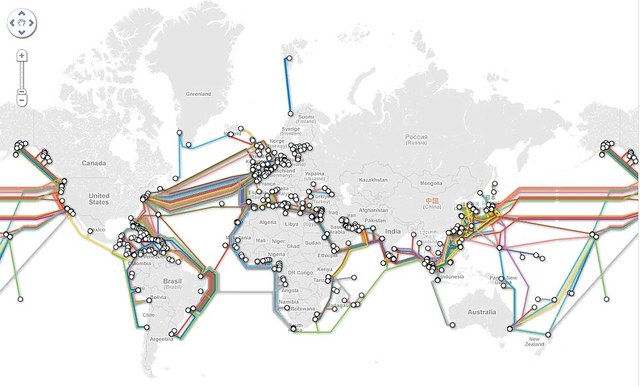 2008- 5 deep-sea cables that provided Internet connectivity to the Middle East were cut.
