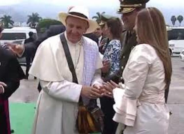 Francisco Pope visited Medellin