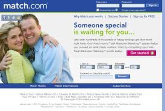 The first dating website is introduced-Match.com/
