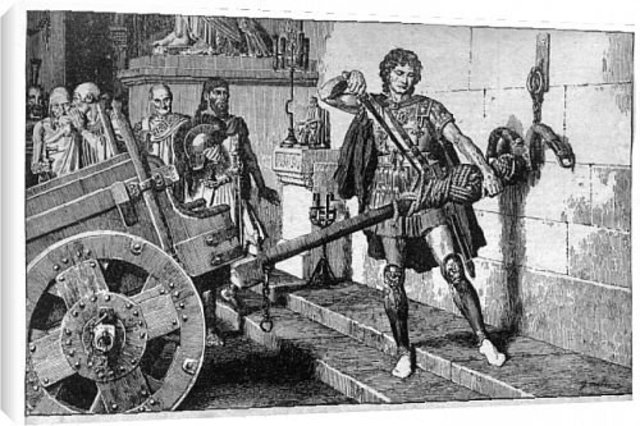 Alexander the Great cuts the Gordium Knot