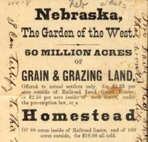 •	Homestead Act (1862)