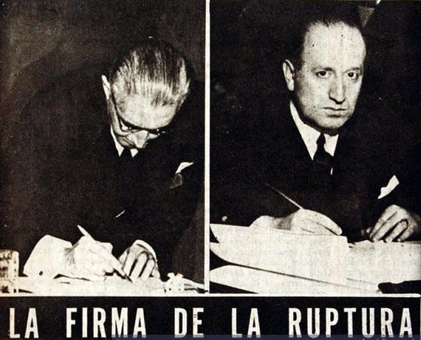 Se rompe las relaciones con el EJE