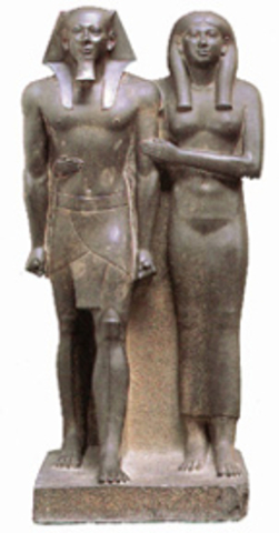 Menkaure and His Wife Queen Khamerernebty