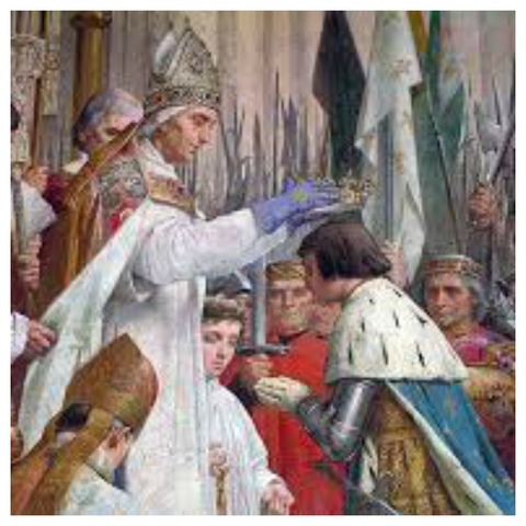 Charlemagne crowned by the Pope