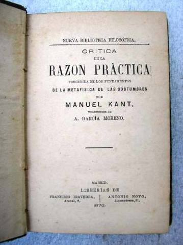 CRÍTICA DE LA RAZÓN PRÁCTICA