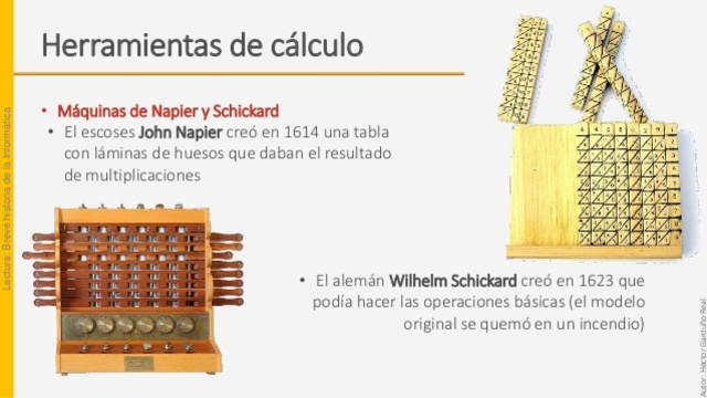 Las máquinas de Napier y Schikard