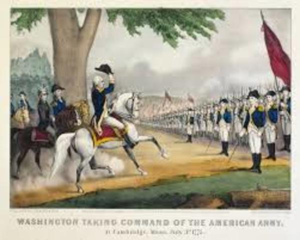 Washington assumes command of the Continental Army