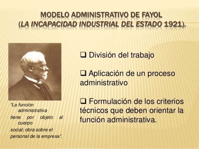 Fayol y su Obra La Incapacidad industrial del Estado