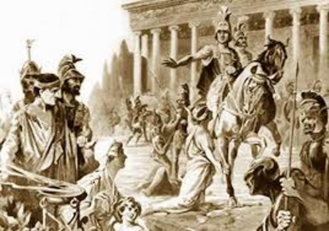 The Thracians an Illyrians rise up in rebelion.