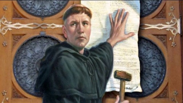 Martin Luther nailed 95 Theses to a church door