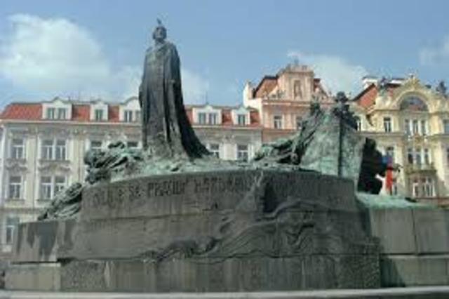 Jan Hus was burned at the stake for being a heretic.