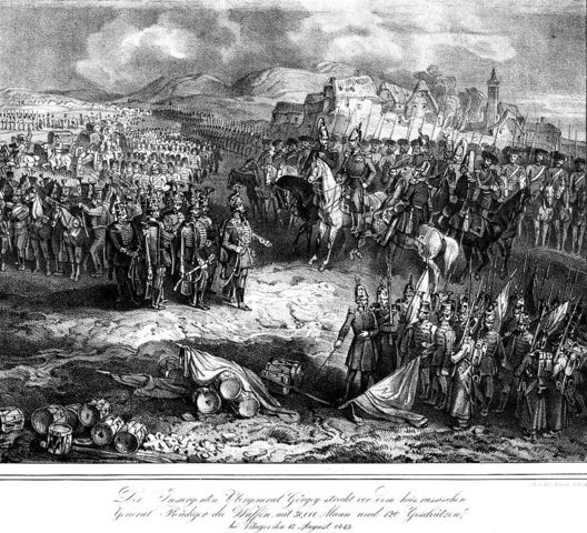 Görgei Világosnál megadja magát