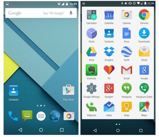 5.0–5.1.1 Lollipop