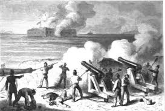 Fort Sumter is fired upon