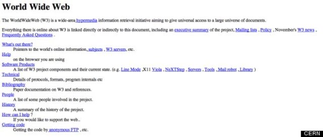 First web page created 1991 brought some major innovations to the world of the Internet
