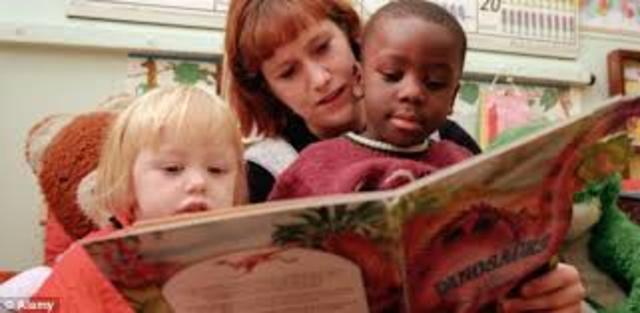 Valerie read to toddlers and preschoolers at the local library