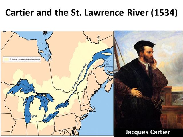 Jacques Cartier explored the St. Lawrence River to Montreal for France