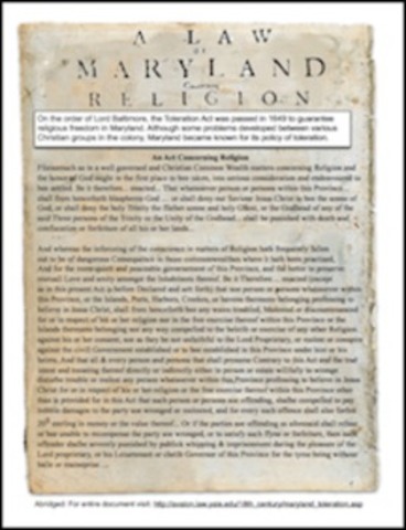 Maryland Toleration Act