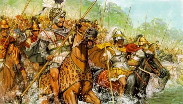 Alexander leads Macedonia's army