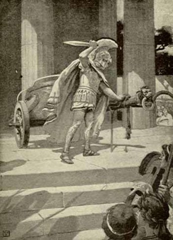 Alexander suffering from the tension of warfere and command