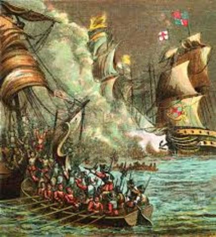 The Spanish Armada is defeated