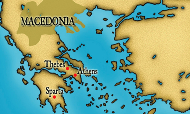 Macedonians Athens and Thebans