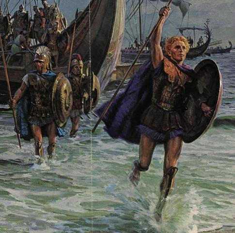 Alexander leads the Macedonian