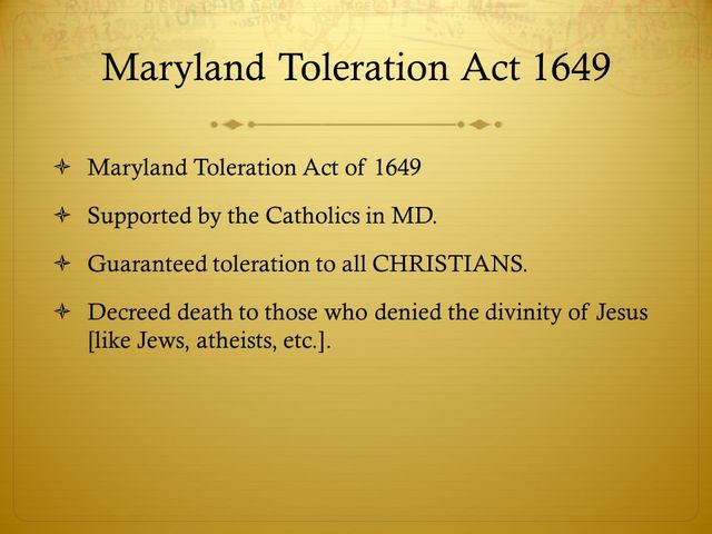 Maryland Toleration Act