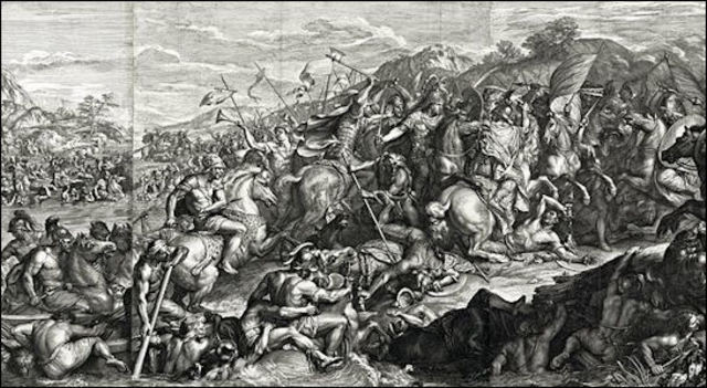 Alexander and his troops cross the Hindu Kush