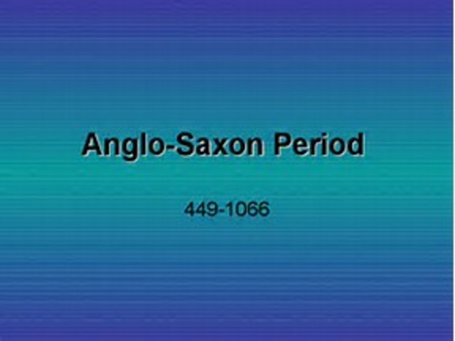 The Anglo-Saxons