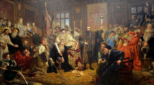 Люблінська унія: Велике князівство Литовське та королівство Польське об’єднались в єдину державу — Річ Посполиту.