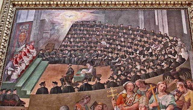 Followers of Paul III meet at the Council of Trent