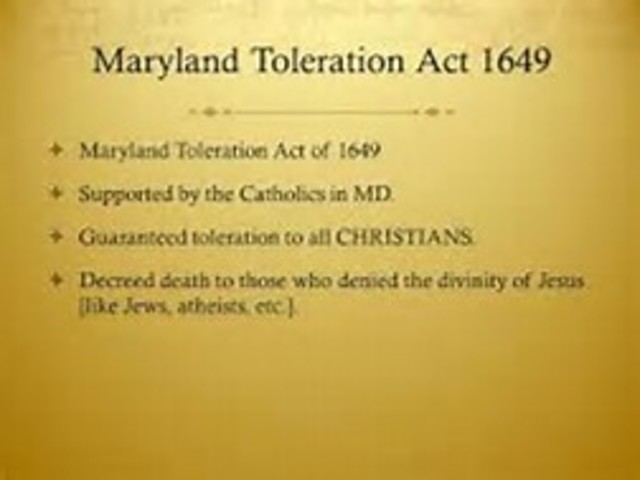 The Maryland Toleration Act