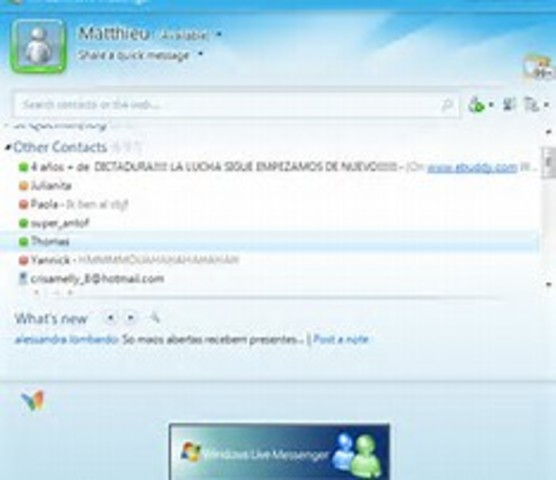 Mensajeria instantanea de microsoft Msn Messenger