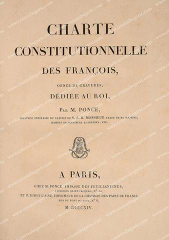(H)-Accord d'une charte constitutionnelle avec les Français (Louis XVIII)