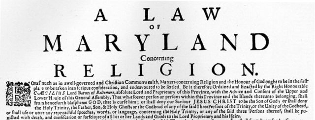 The Maryland Toleration Act