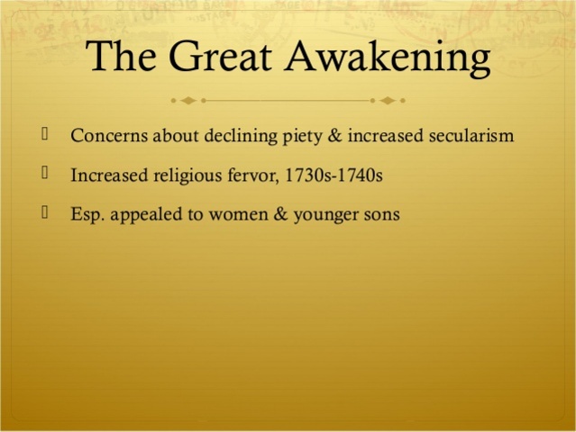 Great Awakening/Enlightenment
