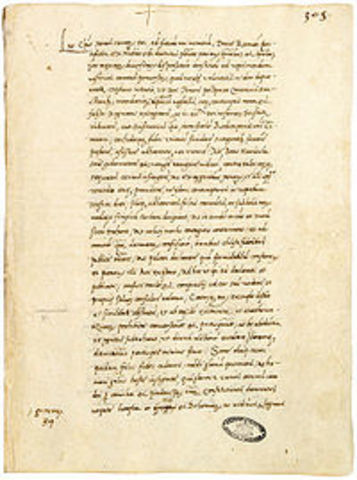 Excommunicated by the papal bull Decet Romanum Pontificem.