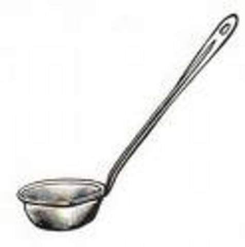 Eating with his father at his house