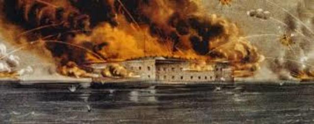 Fort Sumter is fired upon