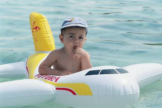 My first time at the beach.