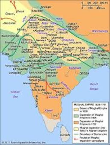 The Mughal Empire began in India