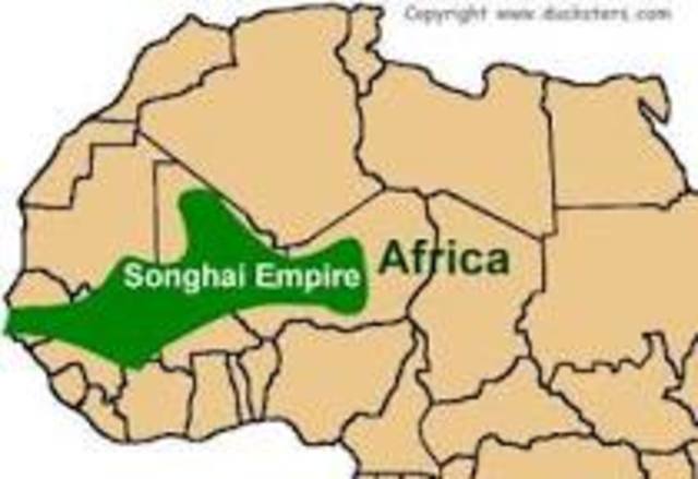 The Songhai Empire was established in Africa