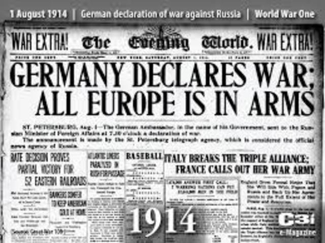 Germany declared war on Russia