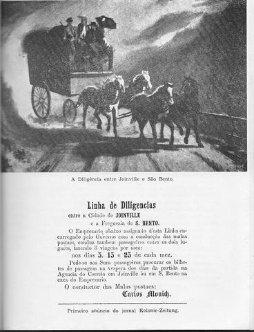 Começa o serviço de diligências e correio