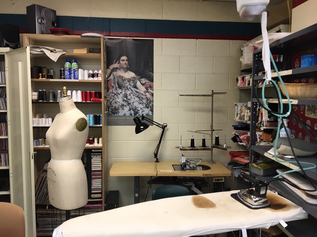 Ironing Board in costume design shop