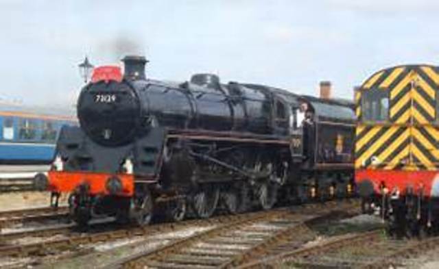 steam engine on locomotive