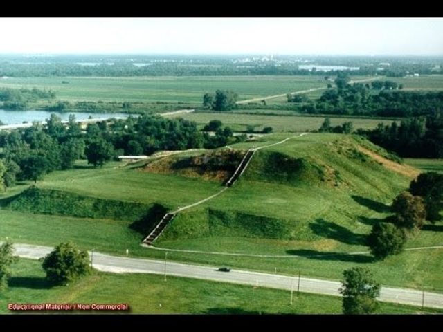 the Adena and the hopewell mound builders lived near the Ohio river.